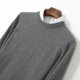 thumbnail image 3 of Suéteres de punto lisos de negocios con cuello en V para hombres, ropa de hombre de color sólido, pulóveres sin capucha, ropa de moda japonesa Harajuku A, 3 of 5