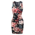 thumbnail image 1 of MixMatchy Women's Fitted Sleeveless Sexy Bodycon Round Neck Mini Dress, 1 of 1