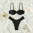thumbnail image 4 of YIFUNIN Women's Sexy Bandeau Bikini Set Two Piece Swimsuit with Strapless Top for Women Beach Pool Tanning Vacation,Black L, 4 of 4
