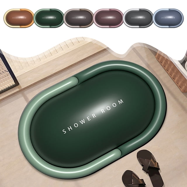 Alfombra de Baño de Barro de Diatomeas Súper Absorbente | Tapete de Baño de Secado Rápido para Sala, Cocina | Fondo Antideslizante | Material de Diatomeas Suave y Elástico | 40x60cm | Colores