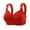 Red, variant on Bra Ladies Autumn Winter Adjustable Comfort Wire-Free Support Underwear for Large Bust Display Gentle Lift Everyday Wear
