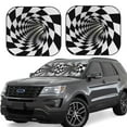thumbnail image 1 of Saiise 3D Vortex Illusion for Foldable Car Sun Shades (2-Pack) Offer Sun Protection with an Easy-fold Design for Convenient Windshield Shading-Medium, 1 of 6