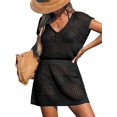 thumbnail image 1 of Traje de baño cubriente CUPSHE Crochet Hollow Out Beach B-Black, 1 of 3