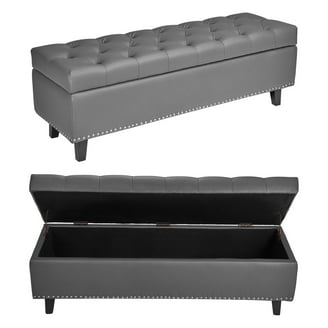 Faxu Leather Storage Bench