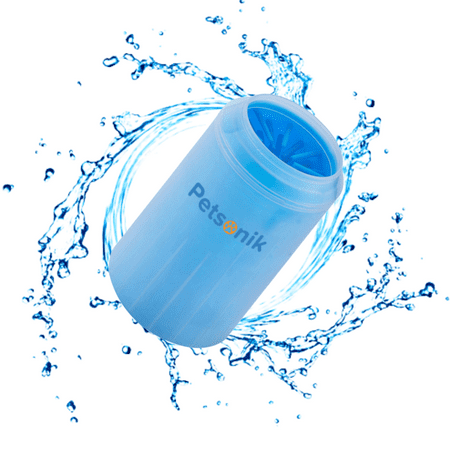 UPC: 0728584505925 | Petsonik Portable Dog Paw Cleaner Easy to Open Lid – Soft Bristles – Quick Thorough Pet Paw Cleaning | Keep House & Furniture Clean from Dirty Paws | Travel Foot Washer for Cat and Dogs