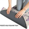 thumbnail image 3 of Beige Butterfly Pattern Hot Yoga Mat Towel Non Slip for Hot Yoga - Quick-Drying Yoga Mat Cover with 4 Corner Pockets with Travel Bag - Hot Yoga Towel Non Slip Grip Moisture Wicking Sweat 70"x26", 3 of 6