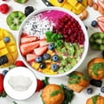 thumbnail image 3 of BRIGHTFUFU Large Serving Bowl Glass Fruit Bowl Assorted Color Food Storage Family Use 1Set, 3 of 8