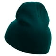 thumbnail image 2 of Lucky Thirteen Embroidered 8 inch Acrylic Short beanie - Dk Green OSFM, 2 of 5