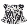 thumbnail image 2 of RFQWOVSR Women's Animal Print Bucket Hat with Cat Ear Design for Casual Wear, 2 of 6