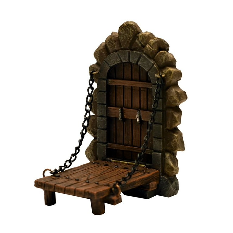 Mini Stone Wooden Draw Bridge Fairy Garden Landscape Accessories Dollhouse Decor Mini Stone Wooden Draw Bridge Fairy Garden Landscape Accessories Dollhouse Decor