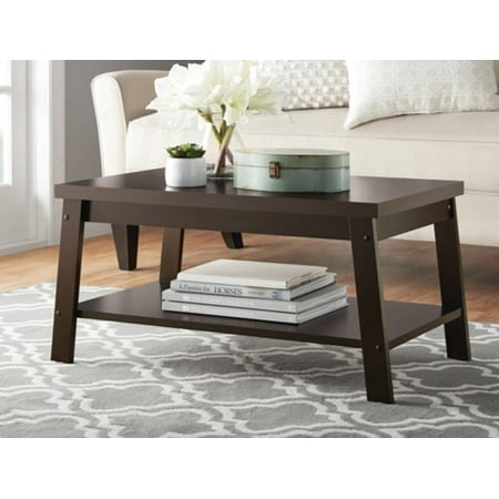 Mainstays Logan Coffee Table, Espresso Finishes (Best Coffee Tables For Small Living Rooms)