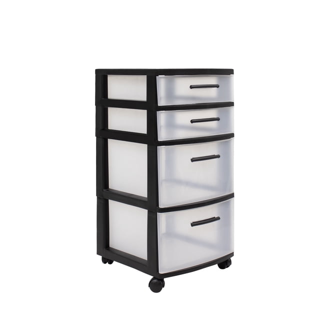 Cajonera Organizador Multiusos 4 Niveles Negro Mq