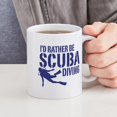 thumbnail image 4 of CafePress - I'd Rather Be Scuba Diving Mug - 11 oz Ceramic Mug - Novelty Coffee Tea Cup, 4 of 4