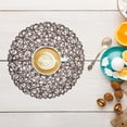 thumbnail image 1 of pdqouc 6 Pack Fine Paper Rope Messy Knitting Placemats Paper Placemats Restaurant Table Decoration Kindergarten DIY Props Background Plate Mat Round Table Place Mats Indoor Dining, 1 of 3