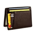 thumbnail image 3 of Estuche de cuero para tarjetas de crédito, tarjetero ultrafino, billetera protectora para tarjetas con ventana para identificación, 3 of 6