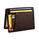 thumbnail image 2 of Funda de cuero para tarjetas de crédito, tarjetero ultrafino, cartera protectora con ventana de identificación, 2 of 6