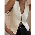 thumbnail image 6 of Women Y2k Sweater Vest Sleeveless Crochet Crop Tank Top Knittd Button Down Cropped Sweater Vest Vintage Streetwear, 6 of 7