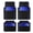 Blue Black, variant on Car Grand Heavy Duty Rubber Waterproof Car Floor Mats All Weather Durable Full Set Anti-slip Automotive Floor Mats Trim-to-fit For Car SUV Truck Red Black