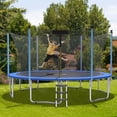 thumbnail image 3 of Gymax 14FT Trampoline Replacement Safety Pad Bounce Frame Waterproof Spring Cover Blue, 3 of 8
