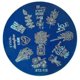 thumbnail image 1 of Round Metal Nail Art Stamp Plate, Cartoon and Geometric Patterns for Nail Printing, 1 of 5