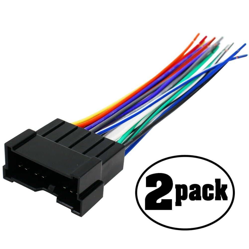 2Pack Replacement Radio Wiring Harness for 2004 Hyundai Elantra Car