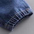 thumbnail image 7 of Girls Jeans Size 8 Casual Toddler Denim Pants Solid Jogging Elastic Waist Loose Baggy Fall Spring Trousers, Navy, 3 Years, 7 of 7