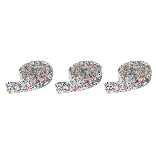 Bearachild Bling Stickers Tape Trim Resin Crystal Decoración Apliques Craft Ligero Fix Decor Beads Drill Strip para automóvil Ornamento Color mezclado 1 Type1 NO1 Bearachild CBP389189