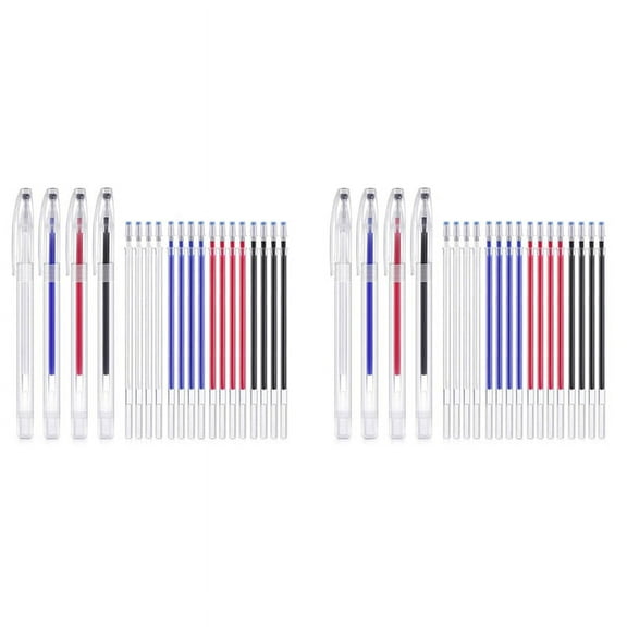Heat Erasable Pens High Temperature Pen Fabric Marking Pens with 40 Erasable Pen Refills for Leather,Fabric
