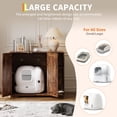 thumbnail image 4 of Litter Robot Enclosure, Cat Litter Box Furniture with Power Outlet, Cat Litter Box Enclosure Cabinet with Double Doors and open shelf for Litter Robot, 4 of 7