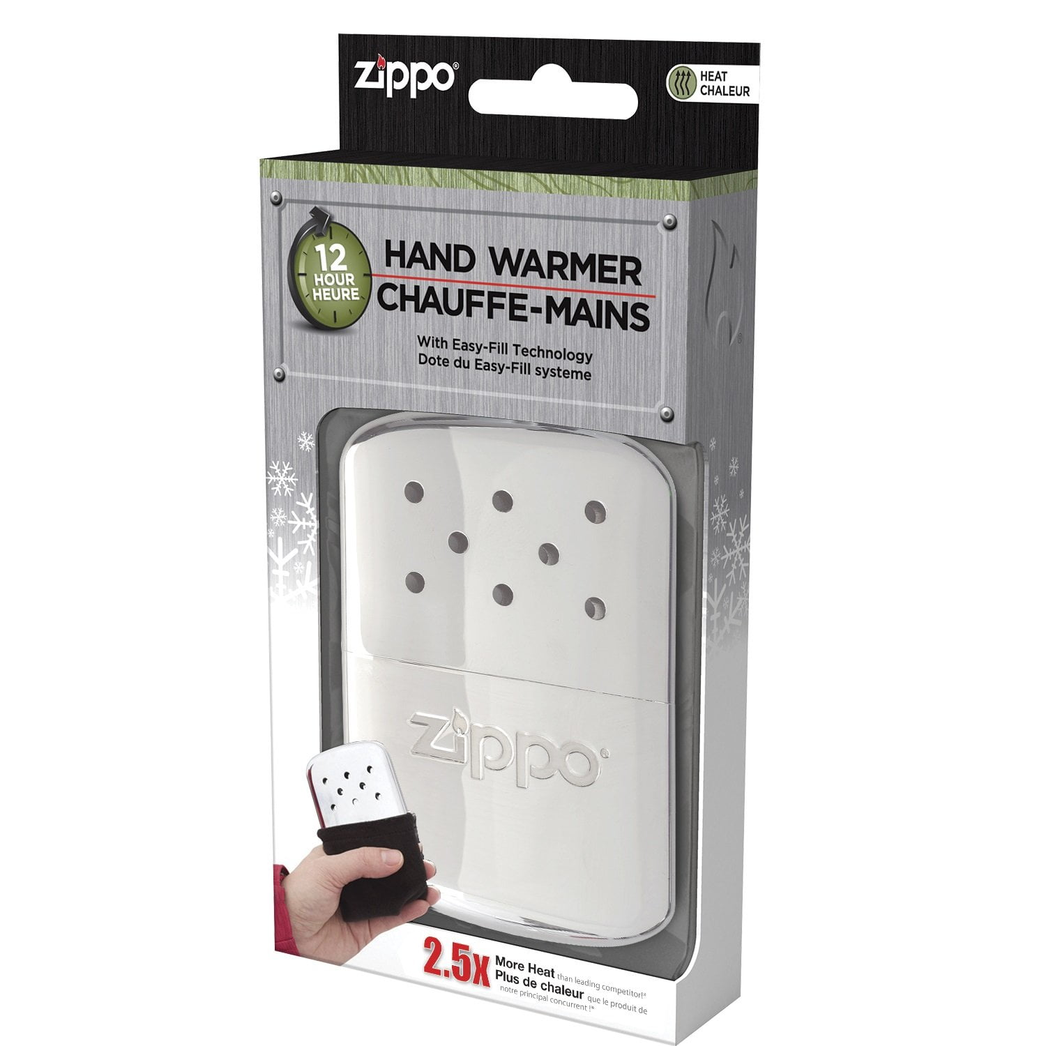 Hand Warmer Small Hand Warmers Portable 12 Hour Warmer High Polish Chrome 