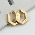 thumbnail image 1 of TopLLC Boucles d'Oreilles pour Femmes Hommes Femmes Punk Acier Inoxydable Forme Géométrie Design Créoles Bijoux Cadeaux, 1 of 2