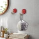 thumbnail image 4 of Gancho de pared adhesivo cerámico - No hay taladro instalado en baño, cocina y entrada - 4 colores (negro, blanco, rojo, verde) - 6x6cm, 1-pack, 4 of 6