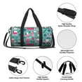 thumbnail image 6 of Xecao Excavator print Round Travel Duffel Bag is a foldable gym bag with an inner pocket, perfect for travel sports, 6 of 8
