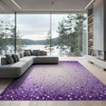 thumbnail image 2 of ODIKA 8'x10' Washable Area Rug Ombre Gradient Heart Star Confetti Round Decorative Contemporary for King Size Bedroom Under Bed, Master Suite, Non-Shedding, Easy Care, 2 of 7
