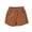 Brown, variant on Girls Elastic Waist Shorts Lightweight Summer Shorts with Pockets Breathable Comfy Going out Casual Bottoms