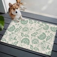 thumbnail image 5 of Retro Pastoral Washable Area Rug 2 x 3 ft Light Green Flowers Linen Background Farmhouse , Soft Non Slip Rugs Stain Repellent Indoor Felt Carpet for Living Dining Room Bedroom Home Office, 5 of 9