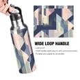 thumbnail image 4 of Yayeee 20oz Insulated Water Bottle Double Wall Stainless Steel with Flip Straw Lid, Pink Stripes, 4 of 7
