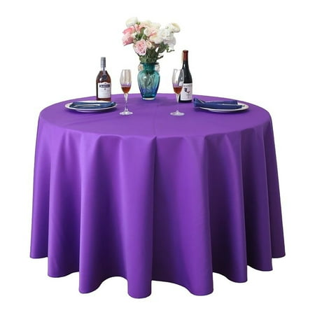 

Large Round Tablecloth Classic Solid Color Tablecloth Double-sided Satin Circle Table Cover For Dining Hotel Restaurant Party Banquet Wedding-G-220cm