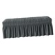 thumbnail image 5 of Funda de banco de seersucker, funda de banco, diseño de falda, funda rectangular larga para silla Gris oscuro, 5 of 9