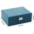 thumbnail image 3 of Jewelry Box For Women, Travel Lockable Leather Jewelry Box 2 Layers Jewelery Organizer, Small Jewelry Storage Case Jewelery Storage Jewelery Organizer (Green), 3 of 5
