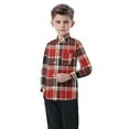 thumbnail image 5 of OKSALE Toddler Boys Button Down Western Shirt for 6 Months - 8 Years School Uniform Shirts Dressy Buffalo Plaid Tops Kids Boy Long Sleeve Blouse Boys Clothes 5T, 5 of 8