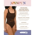 thumbnail image 2 of Joyspun Women's Seamless Slimming Square Neck Tank Bodysuit, 2-Pack, Sizes S-3XL, 2 of 8