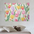 thumbnail image 4 of Nawypu Tapestry, Colorful Tulips Floral Tapestry for Bedroom Wall Tapestry Hanging Wall Blankets Room Wall Decor Home Decoration Art, 4 of 7