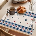 thumbnail image 3 of 4th of Placemats Set of 12, July USA Flag Star Patriot Cotton Linen Non-Slip Place Mats Washable Table Mats for Kitchen Dining Table Decorations Indoor/Outdoor, 3 of 9