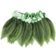 thumbnail image 1 of BRIGHTFUFU Falda hawaiana de hojas Ti Leaf, falda de hierba verde con flores artificiales para fiestas luau en la playa., 1 of 8