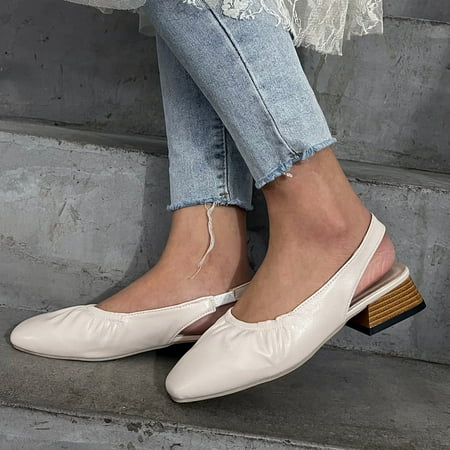 

Medcursor Fashion Womens Casual Shoes Breathable Slip On Chunky Heel Outdoor Leisure Shoes