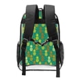 thumbnail image 2 of Honeii Pineapples1 Print Clear Backpack Heavy Duty Transparent Bag 17" See Through BookBag for Women Men Adults Work Festival Sports Travel, 2 of 7