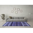 thumbnail image 3 of Ahgly Company Machine Washable Indoor Rectangle Abstract Blue Modern Area Rugs, 5' x 8', 3 of 4