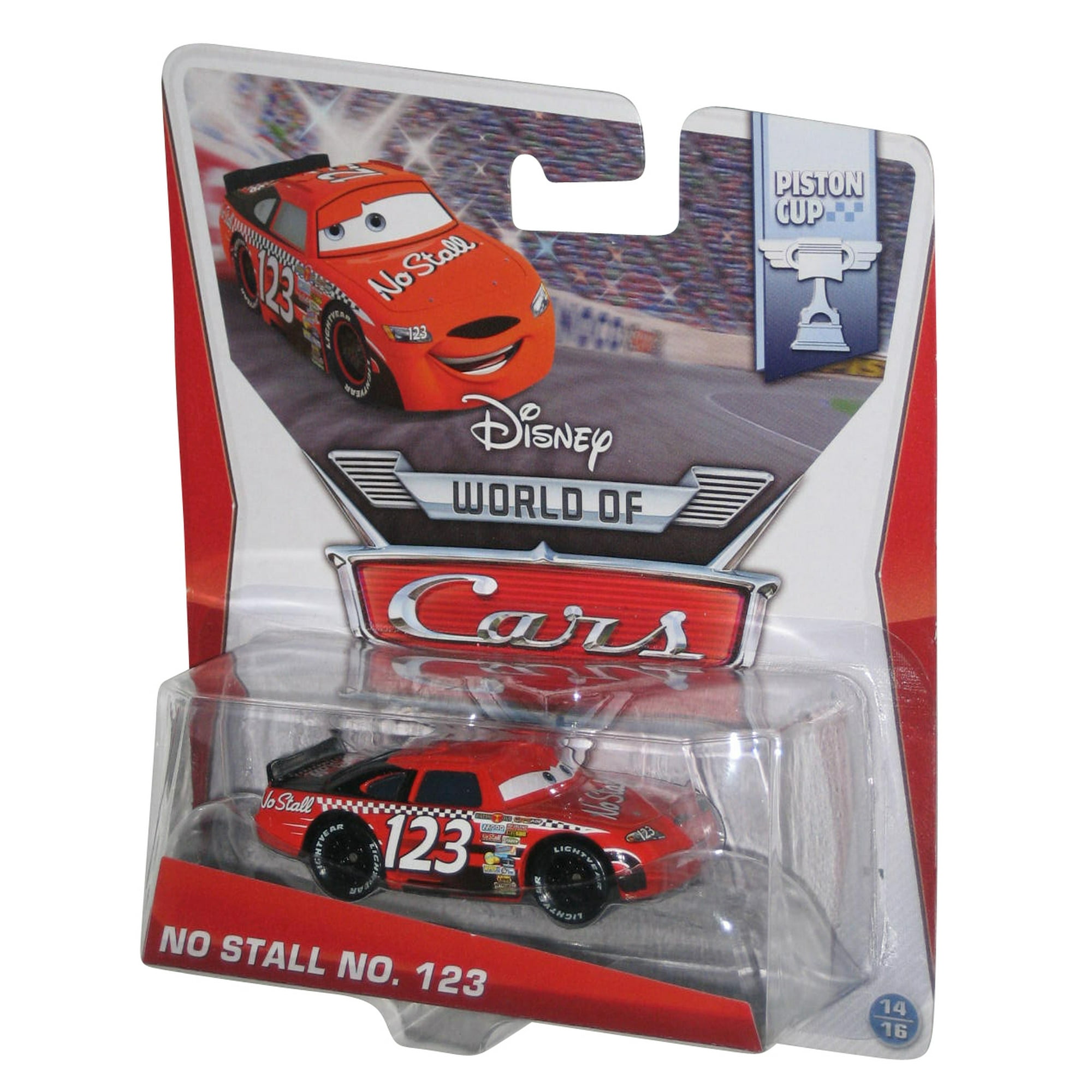 Disney Pixar World of Cars Movie No Stall No. 123 Piston Cup Toy