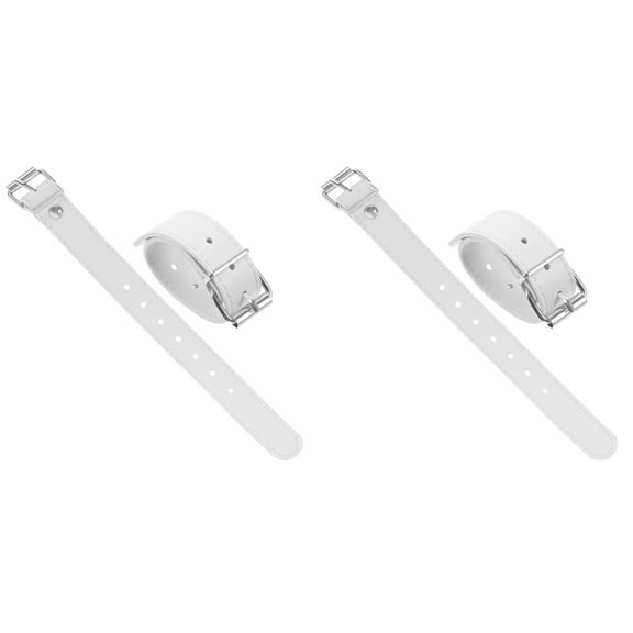 Masteelf 2 Pairs  Adjustable Bike Front Basket Leather Straps Basket Straps for Cycling Bike Basket Straps